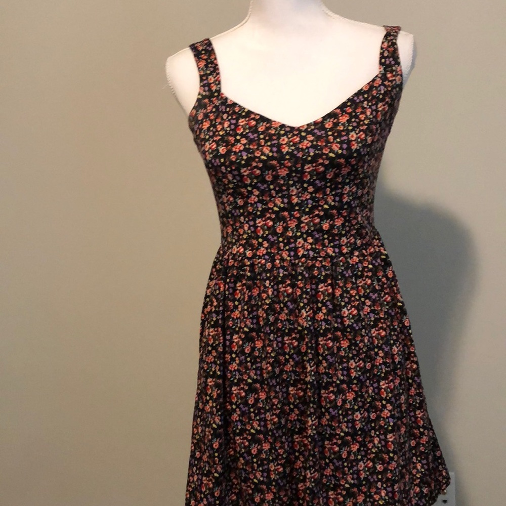 Black floral dress